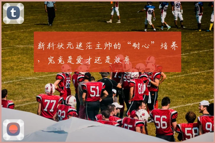 新科状元迷茫主帅的“耐心”培养，究竟是爱才还是放弃